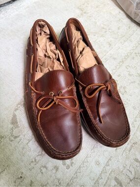 Polo Men's Brown Leather Moccasin Loafers - Classic Driving Shoes